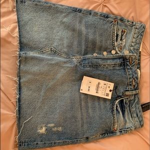 Zara denim mini skirt